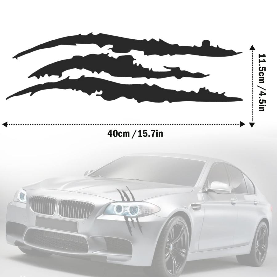 【並行輸入品】2PCS Claw Mark Decals for Cars,Headlight Car Sticker,Stripes Scrの画像