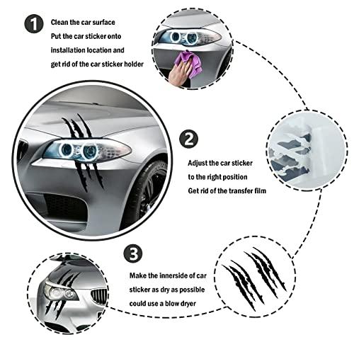 【並行輸入品】2PCS Claw Mark Decals for Cars,Headlight Car Sticker,Stripes Scrの画像