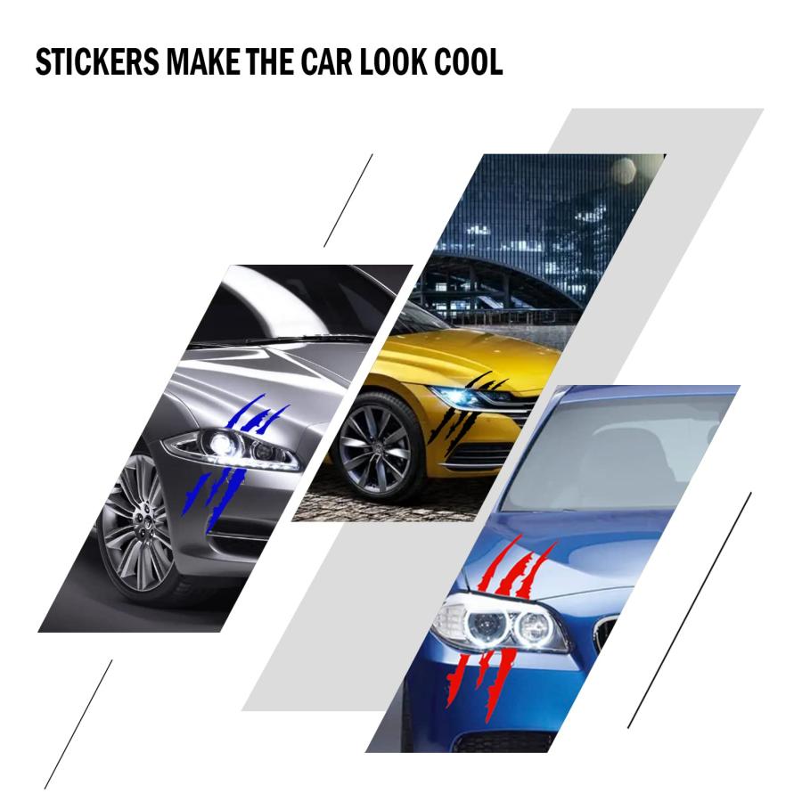 【並行輸入品】2PCS Claw Mark Decals for Cars,Headlight Car Sticker,Stripes Scrの画像