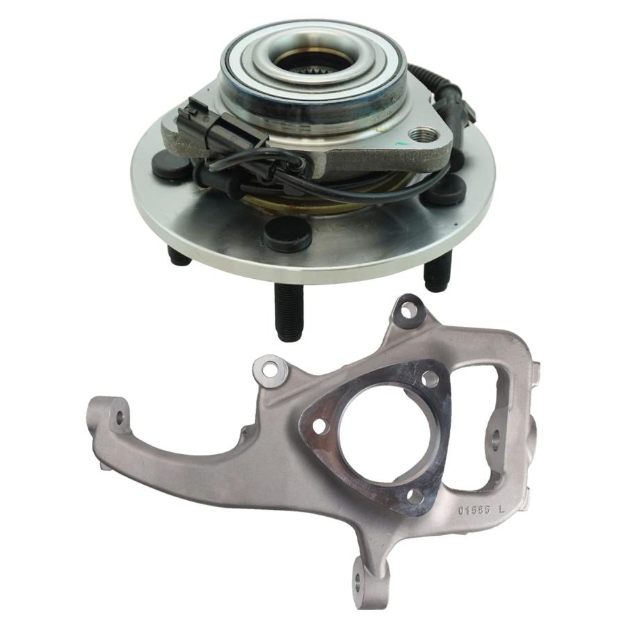 【並行輸入品】TRQ フロント左ステアリングナックル\u0026ベアリング 2012 2019 Ram 1500に対応 TRQ Front Left Stの画像