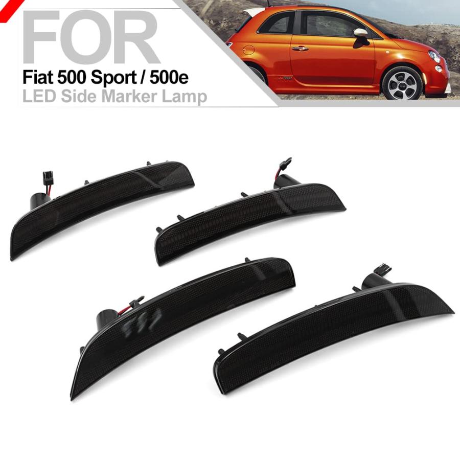 【並行輸入品】4Pcs Full LED Side Marker Lights Front Rear Bumper Sidemarker La_3