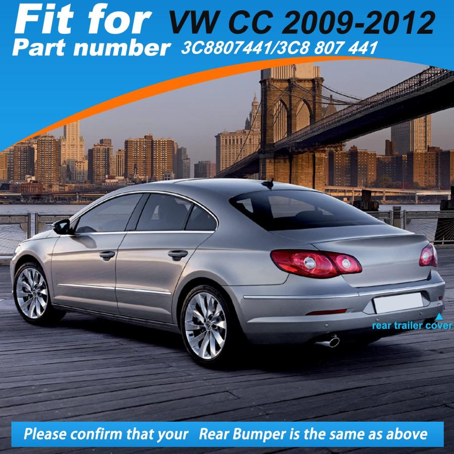 【並行輸入品】CZShiYue リアバンパー牽引フックカバー VW CC 2009 2010 2011 2012 牽引アイキャップ 3C8807_6