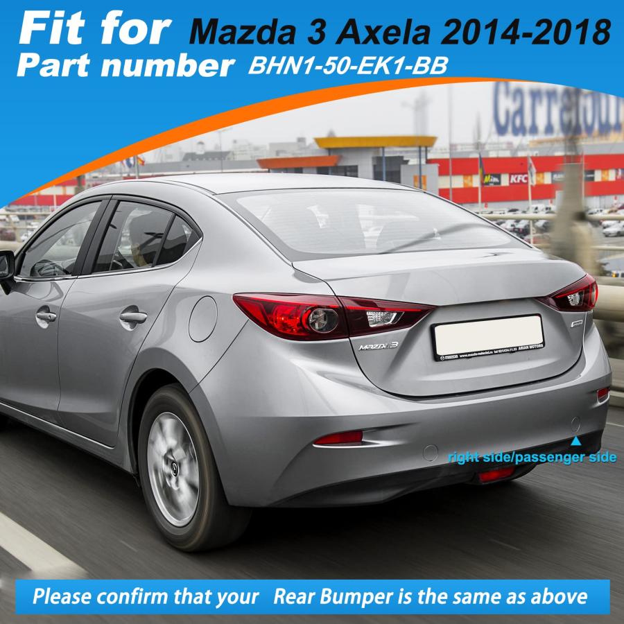 【並行輸入品】リアバンパー牽引フックカバー 牽引アイキャップ マツダ3 Axela 2014 2015 2016 2017 2018 BHN1_6