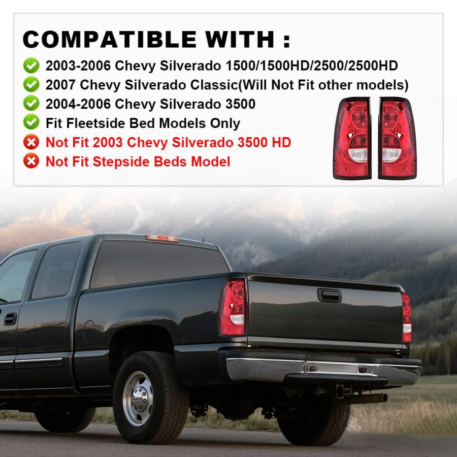 【並行輸入品】 G PLUS Left Driver Side Tail Light Lamp Compatible with Chevy Si