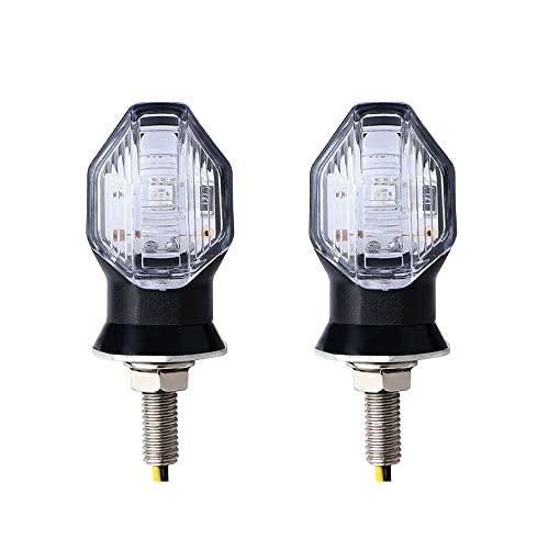 【並行輸入品】Riloer 2X Mini Motorcycle Turn Signal LED Amber Blinker Indicatoの画像