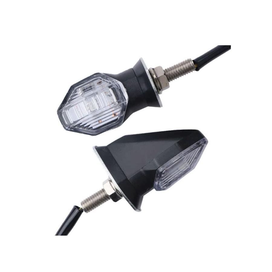 【並行輸入品】Riloer 2X Mini Motorcycle Turn Signal LED Amber Blinker Indicatoの画像