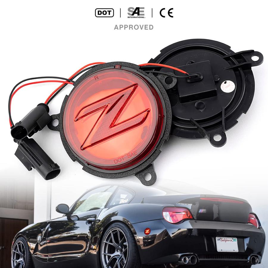【並行輸入品】NSLUMO LEDリアサイドマーカーリフレクターライト 交換用 2006 2008 B MW Z4 E85 E86 LCI レッ