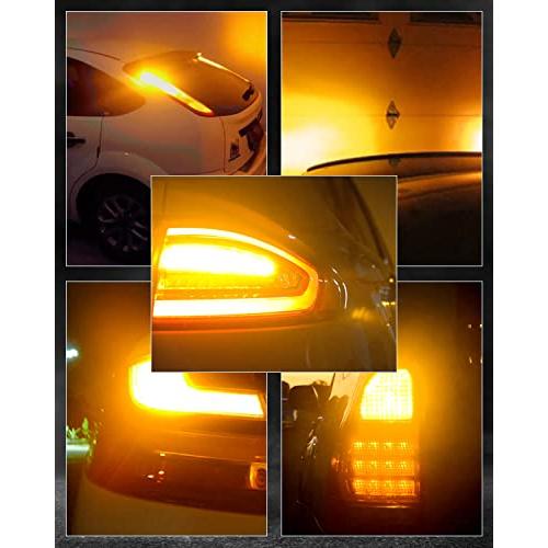 【並行輸入品】NOVSIGHT 2024 Upgrade 3157 3157 3156 LED Bulb，300% Bright Amber_4