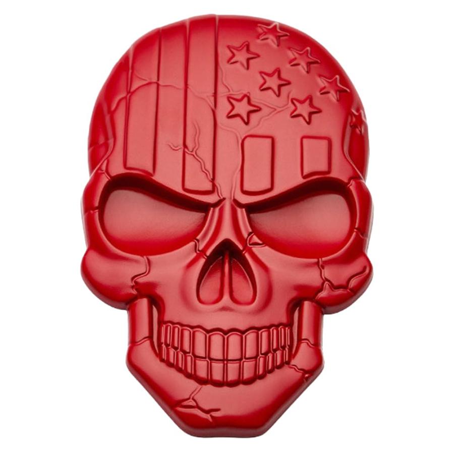 【並行輸入品】LIOOBO ハロウィン デコレーション 3D メタル スカル デカール: 車のサイドスカルロゴ、リアトランクエンブレムバッジデカの画像