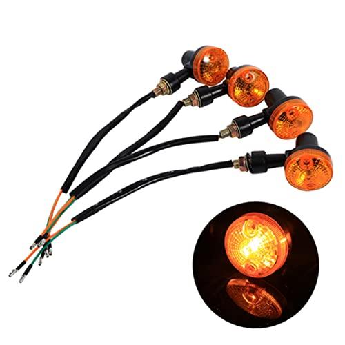【並行輸入品】Zerone Motorcycle Turn Signal Indicator Lamp， 12V， 4pcs， Amber L_1