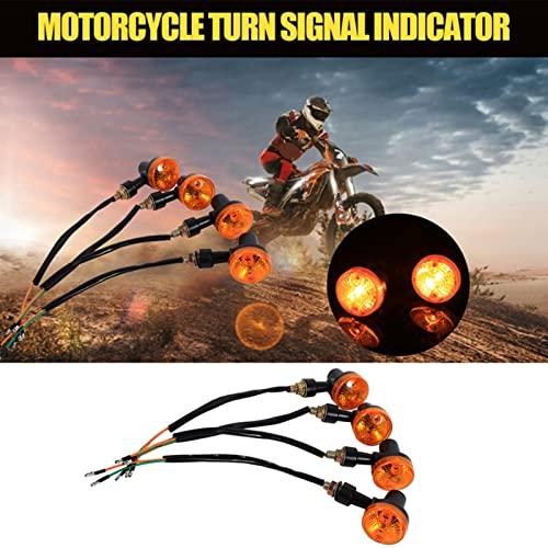 【並行輸入品】Zerone Motorcycle Turn Signal Indicator Lamp， 12V， 4pcs， Amber L_4