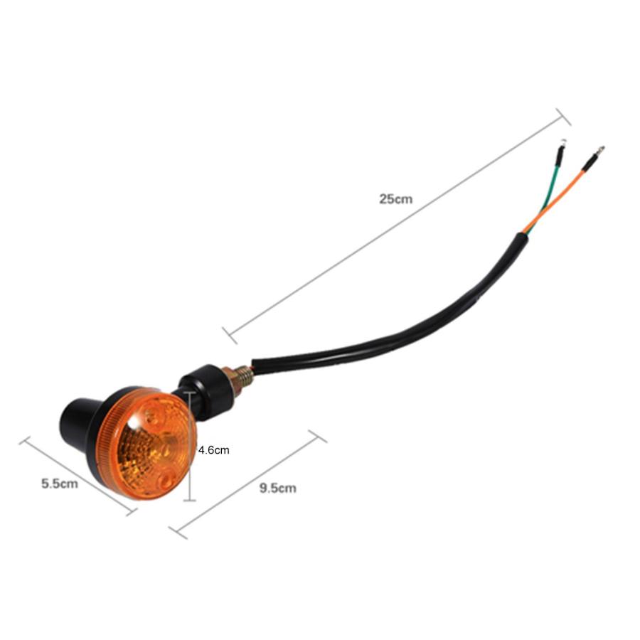 【並行輸入品】Zerone Motorcycle Turn Signal Indicator Lamp， 12V， 4pcs， Amber L_9