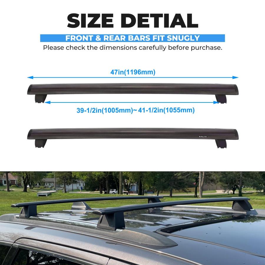 【並行輸入品】 KUAFU Roof Rack Cross Bars Compatible with 2011 2022 Jeep Grand
