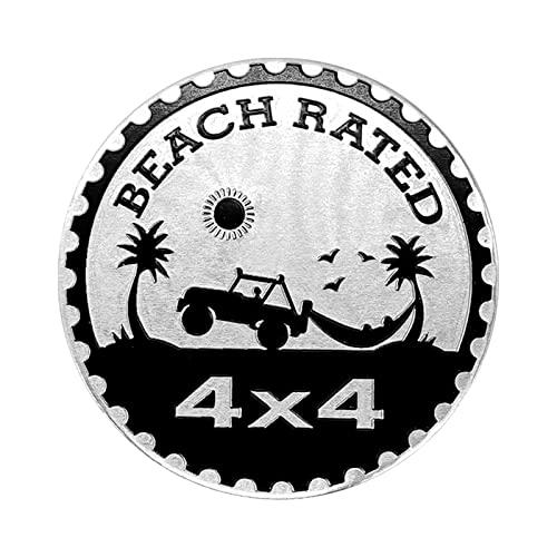 【並行輸入品】ビーチバッジ定格カーエンブレム 4 x 4 メタル自動車バッジ 3Dメタルカーバッジエンブレム ラウンドエンブレムデカール カーバの画像