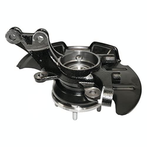 【並行輸入品】AutoShack KN100115PR フロントステアリングナックル\u0026ホイールベアリングハブアセンブリ 5ラグABSドライバーとの画像