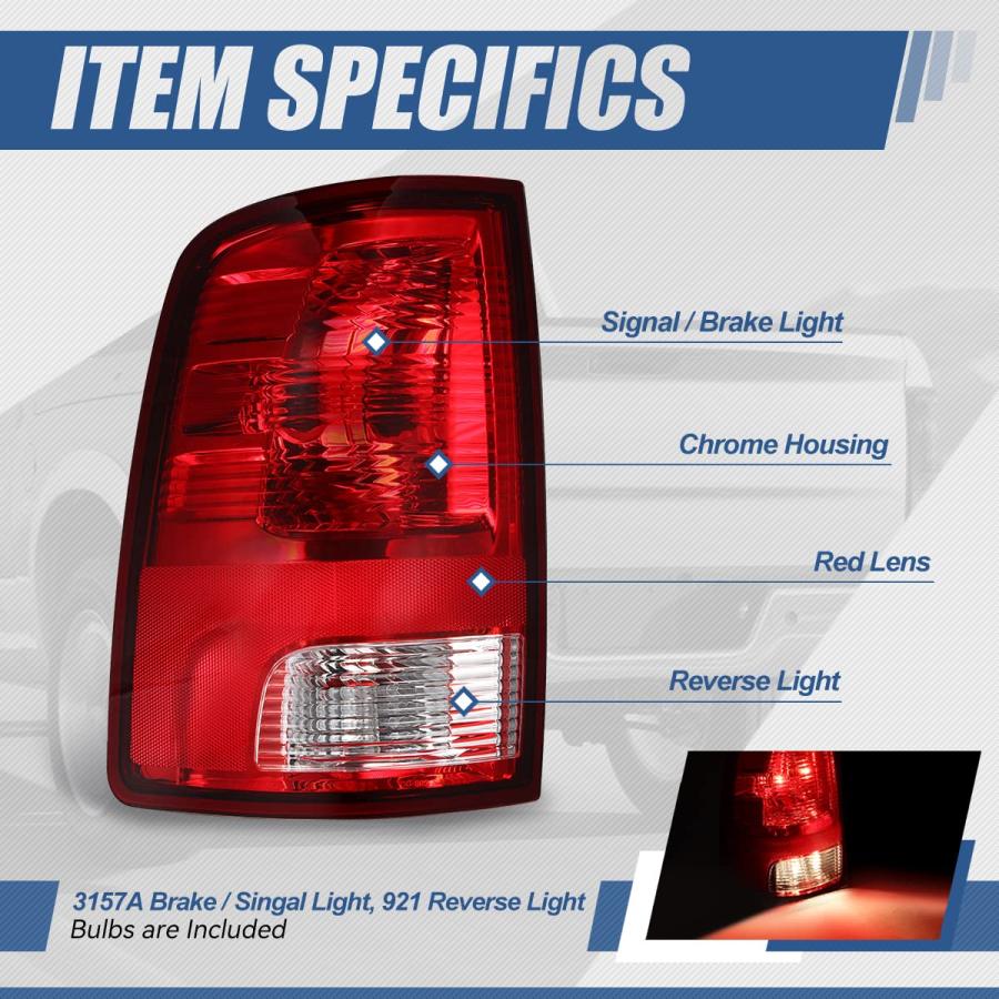 【並行輸入品】 Auto Dynasty Tail Lights Fit for 2009 2010 2011 2012 2013 2014 2