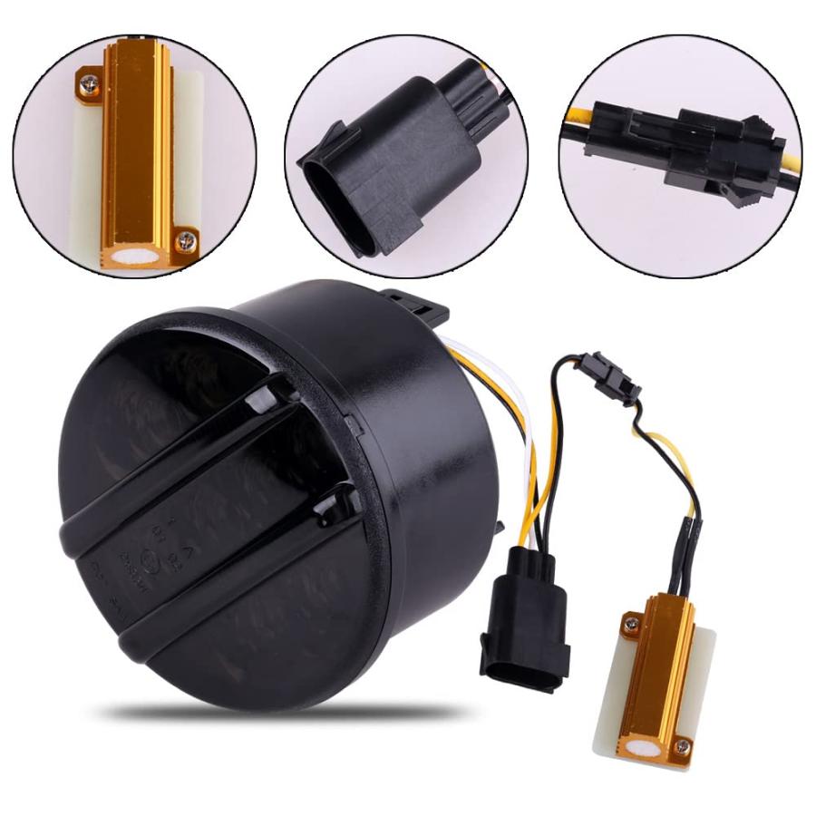 【並行輸入品】LED フロントフェンダー サイドマーカー ライトとホワイト デイライト DRL/アンバー LED フロントグリル ウィンカー パの画像