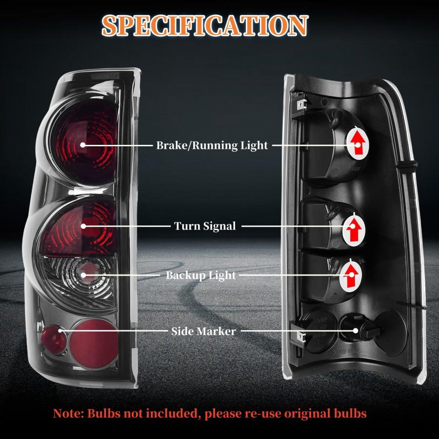 【並行輸入品】 TULALUX Tail Lights Fit For 1999 2006 Chevy Silverado; 1999 2006