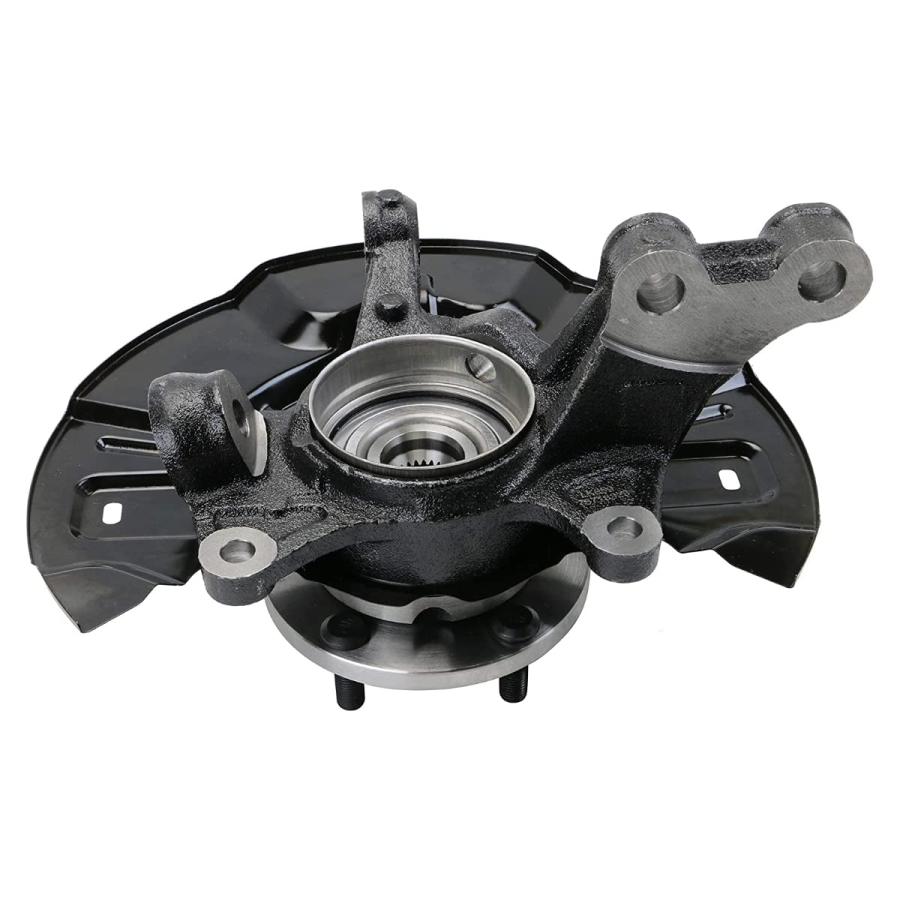 【並行輸入品】AutoShack KN100071PR フロントステアリングナックル\u0026ホイールベアリングハブアセンブリ 5ラグドライバーと助手席の画像