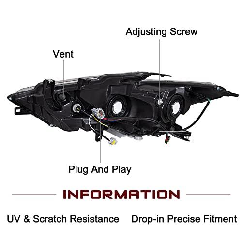 【並行輸入品】JSBOYAT ヘッドライトアセンブリ 2016 2018 Nissan Maxima S/SL/SV with LED DRLプ_7
