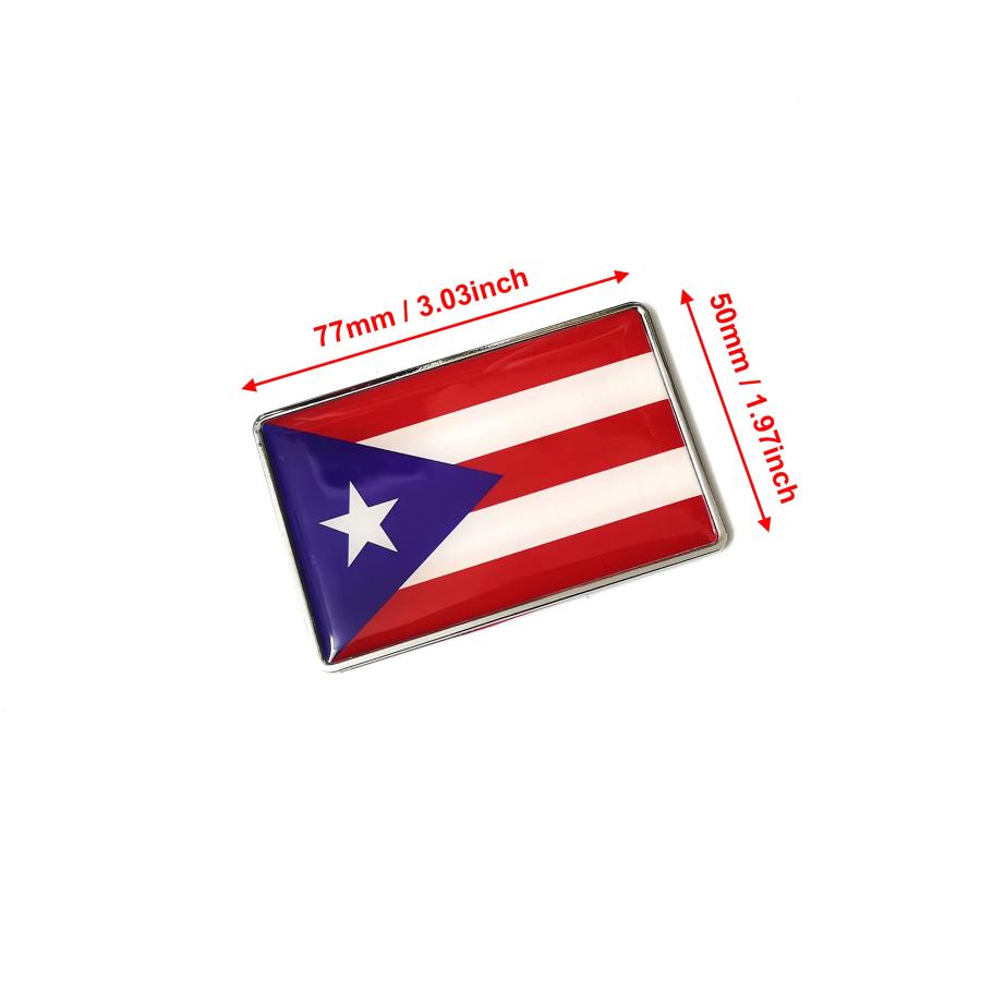 【並行輸入品】PTDecals 1 PCS Metal 3D Puerto Rico Flag Emblem Sticker Badge De_3
