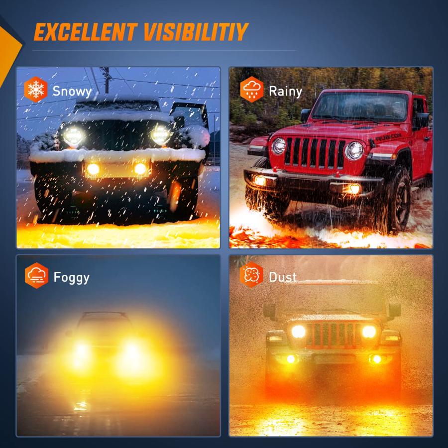 【並行輸入品】Nilight 4 Inch LED Fog Light Assembly Compatible with 2007 2008_9
