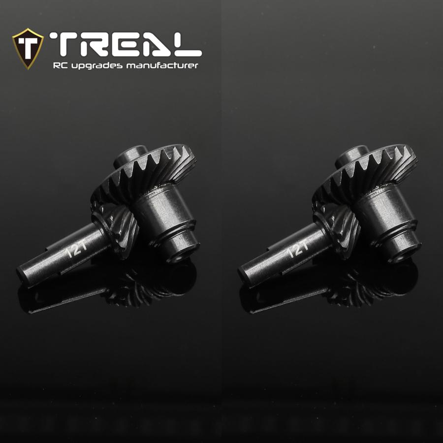 【並行輸入品】Treal Harden Steel Diff Ring&Pinion Gear Set 12T/24T Compatible_3