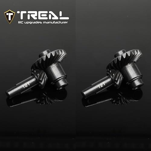 【並行輸入品】Treal Harden Steel Diff Ring&Pinion Gear Set 12T/24T Compatible_4