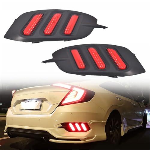 【並行輸入品】Silscvtt Red Rear Bumper Reflector Lamps Replacement for 2016 20_4