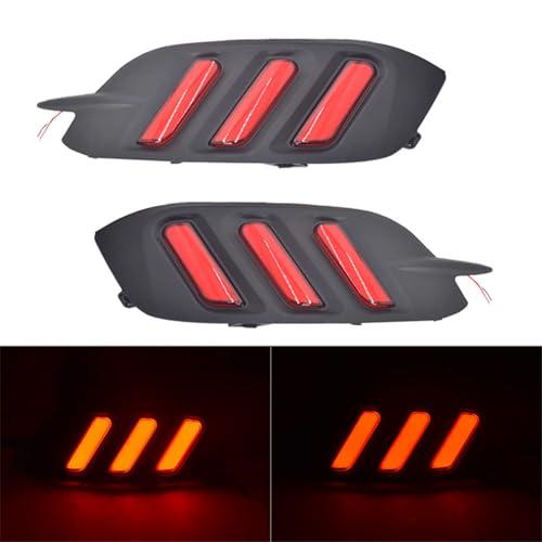 【並行輸入品】Silscvtt Red Rear Bumper Reflector Lamps Replacement for 2016 20_7