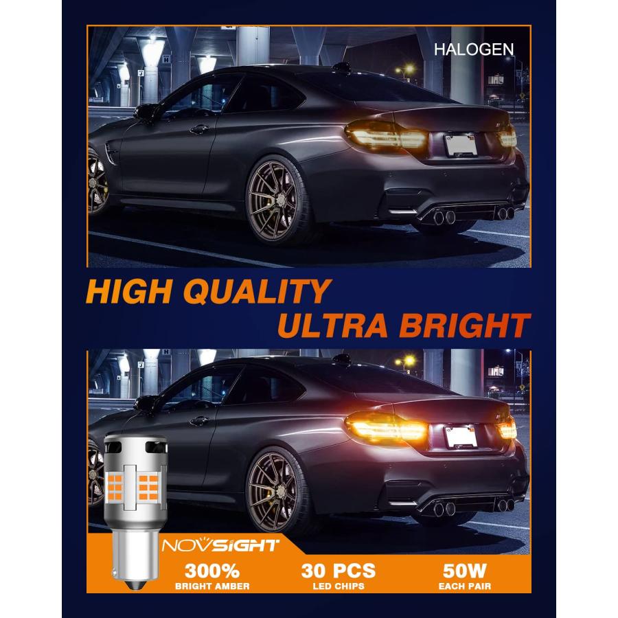 【並行輸入品】NOVSIGHT 2023 Upgraded 1156 180° BA15S LED Turn Signal Light Bulの画像