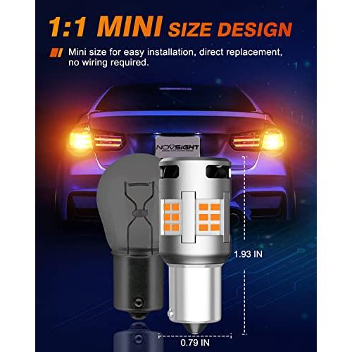 【並行輸入品】NOVSIGHT 2023 Upgraded 1156 180° BA15S LED Turn Signal Light Bulの画像