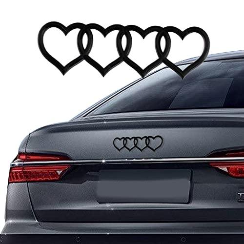 【並行輸入品】Love Heart Logo Rear Trunk Emblem, 3D Badge Decal Sticker, Car Aの画像