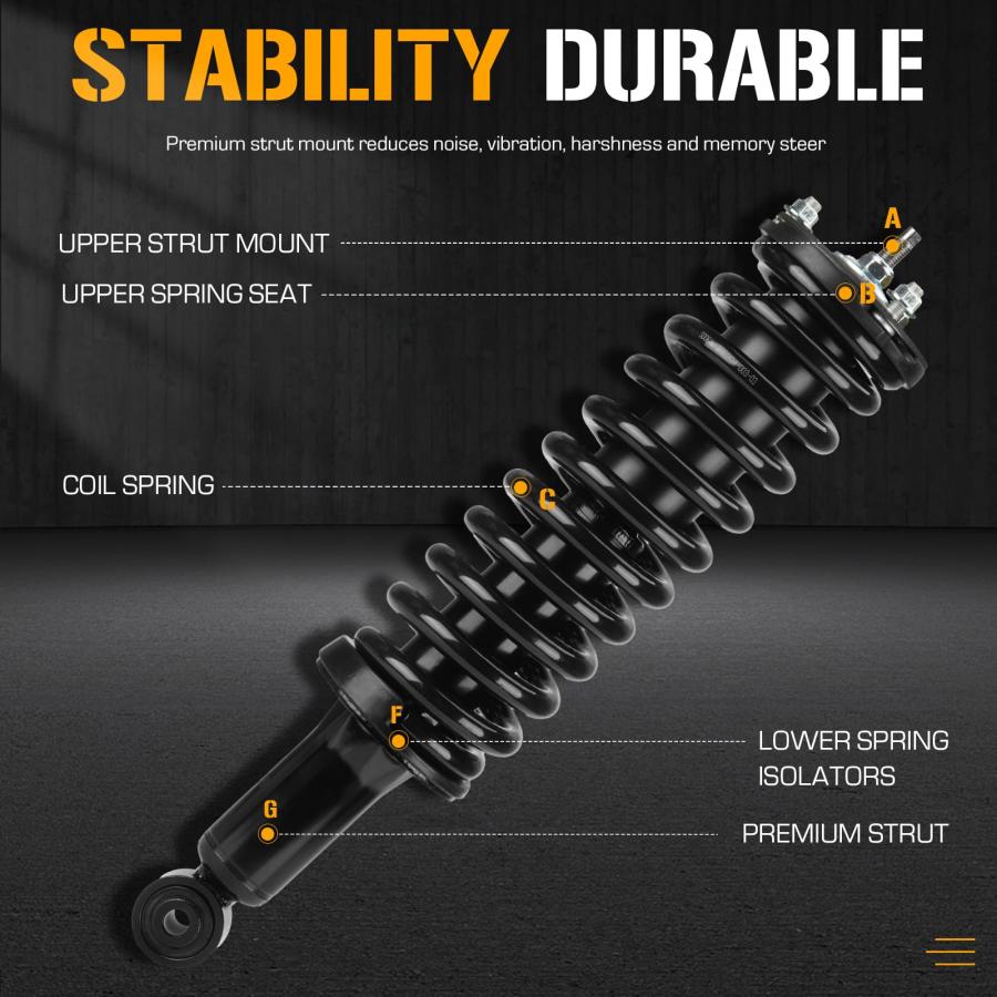 【並行輸入品】Front Complete Strut Shock Absorber with Spring Assembly Fit forの画像