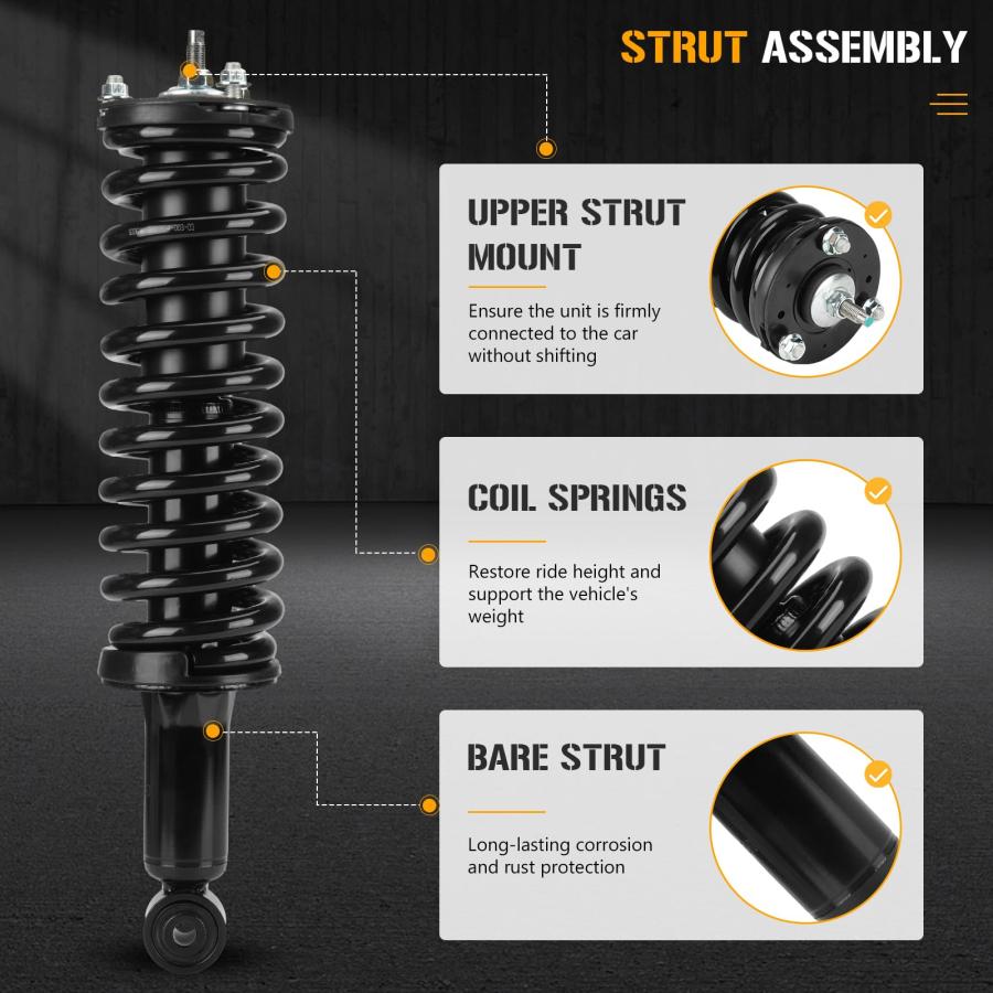 【並行輸入品】Front Complete Strut Shock Absorber with Spring Assembly Fit forの画像