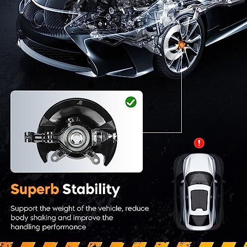 【並行輸入品】ホイールハブベアリング ステアリングナックルアセンブリ 左+右 ホンダ シビック 1.7L 2003 2004 2005用 フロンの画像
