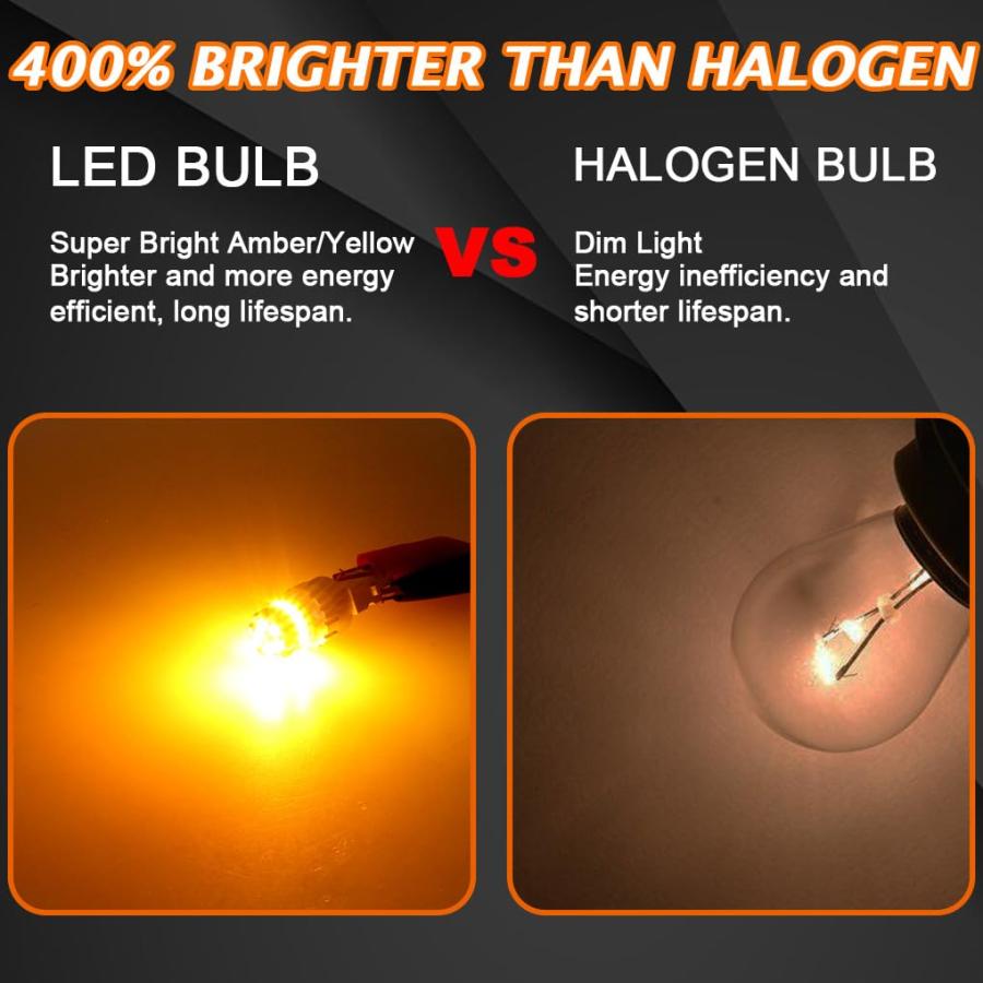 【並行輸入品】GLOFE LED 向こう正面/後押し ウィンカー白熱電球 3157 LED白熱電球 琥珀色黄色 400%末たのもしい 3156 3056 4