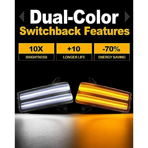 【並行輸入品】NEIFILES LED サイドミラー ウインカー ライト シボレー シルバラード GMC シエラ 2500 3500 2020の画像