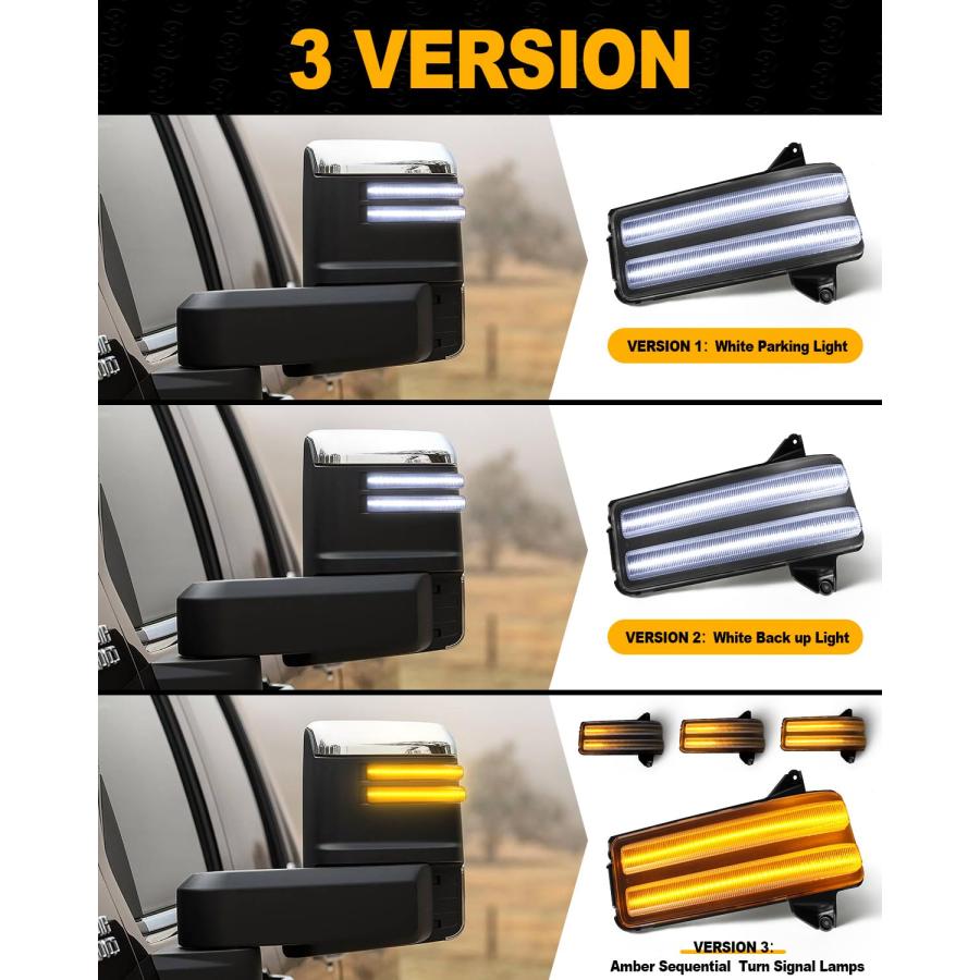【並行輸入品】NEIFILES LED サイドミラー ウインカー ライト シボレー シルバラード GMC シエラ 2500 3500 2020の画像