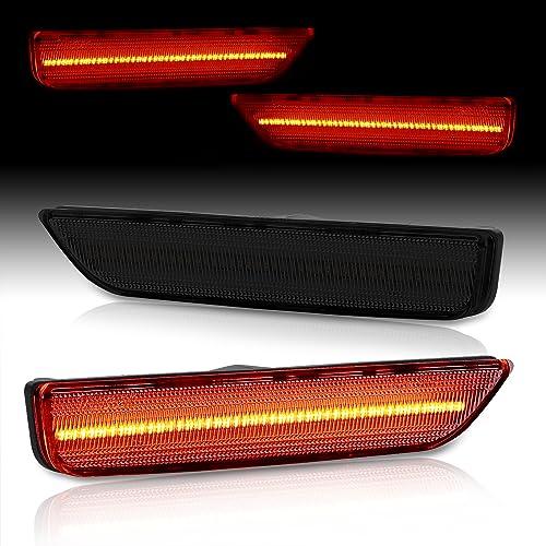 【並行輸入品】AJP Distributors Smoked Lens Rear Bumper Fender Red LED Side Mar_1