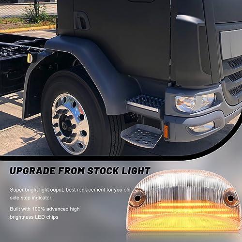 【並行輸入品】NJSBYL LED Side Step Turn Signal Lights for 2013 2023 Kenworth Kの画像