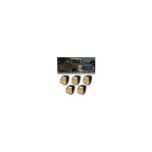 【並行輸入品】R&F Auto スモークLEDキャブライトトップルーフマーカーライトランプ アンバーランプ 5個 1999 2016 F250_2