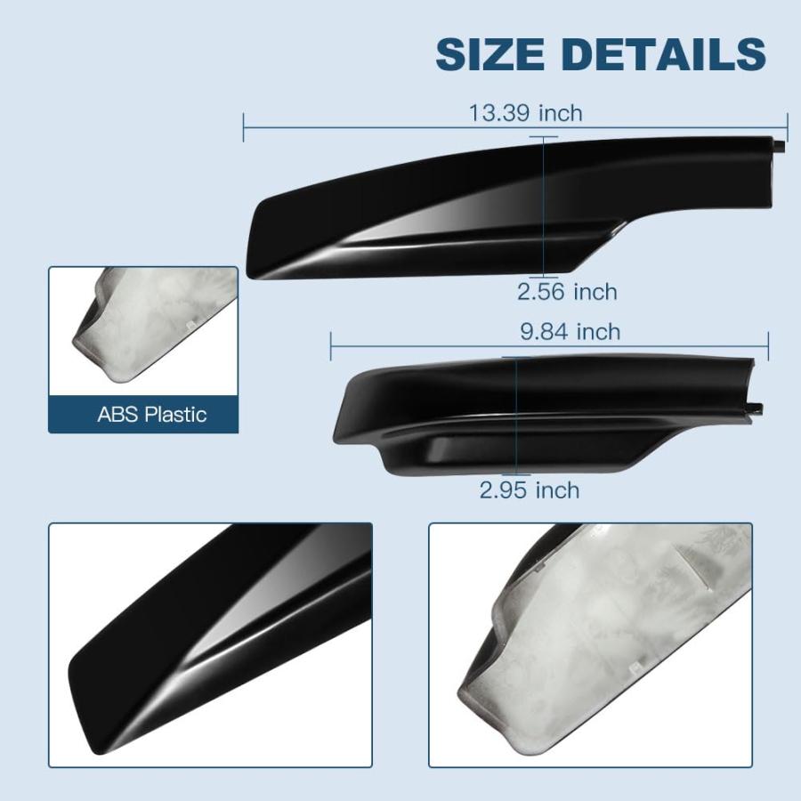 【並行輸入品】 ECCPP Black Roof Rack Side Rails End Covers 4pcs ABS Plastic She