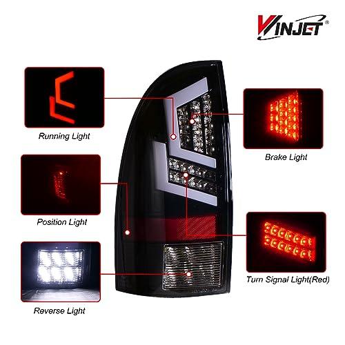 【並行輸入品】 Winjet LED Tail Lights Assembly Fit For 2005 2015 Toyota Tacoma,