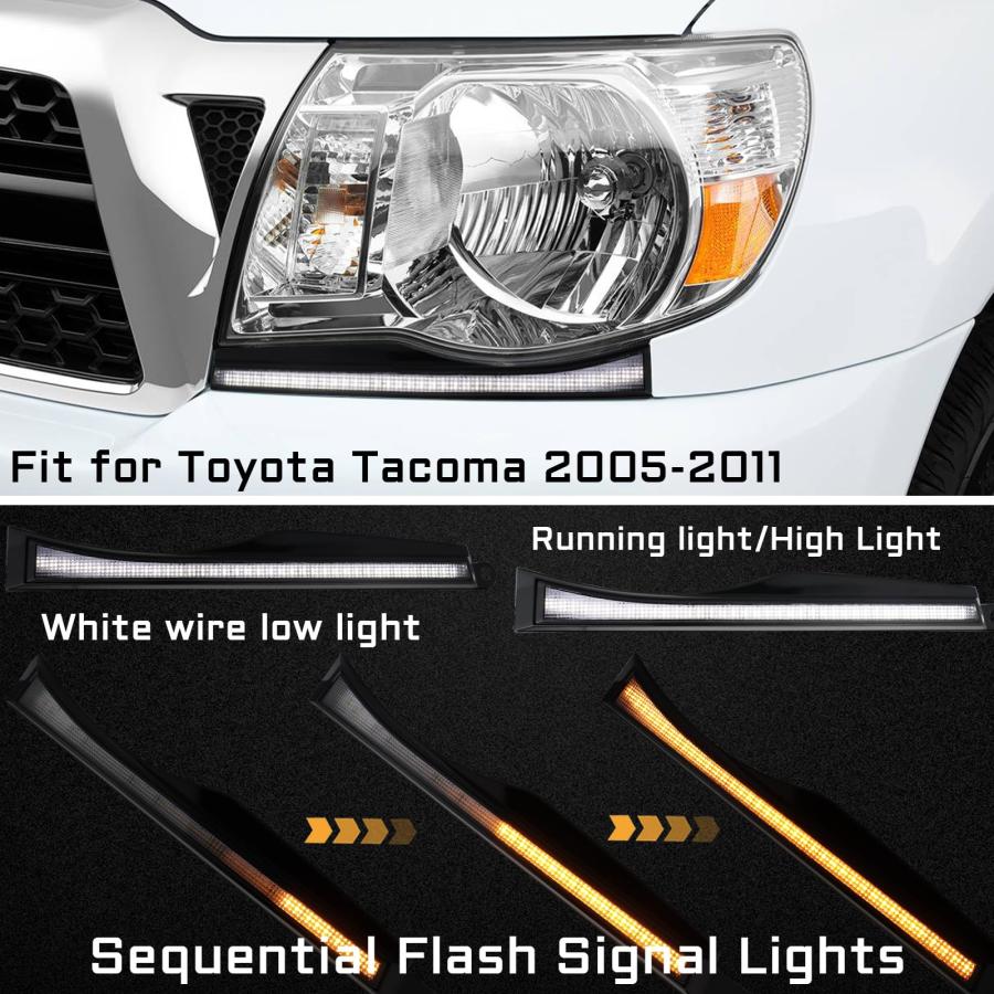【並行輸入品】PGTOPONE スイッチバック ホワイト/アンバー LED フロントサイドマーカー ヘッドライト DRL アンバー シーケンシャ