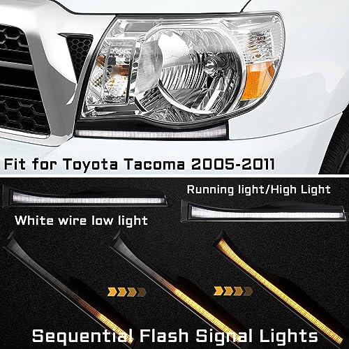 【並行輸入品】PGTOPONE スイッチバック ホワイト/アンバー LED フロントサイドマーカー ヘッドライト DRL アンバー シーケンシャ
