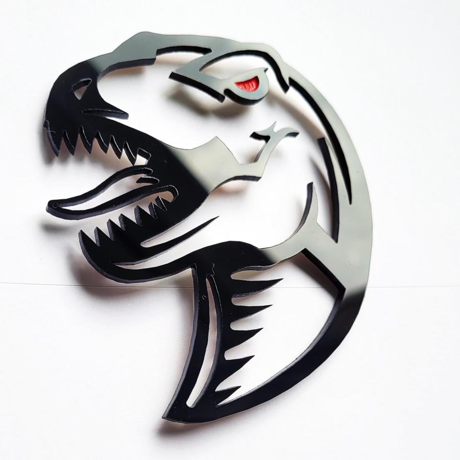 【並行輸入品】Raptor 恐竜 レッドアイ バッジ ロゴ エンブレム フォード F150 Raptor Dodge TRX RAM対応 (3イの画像