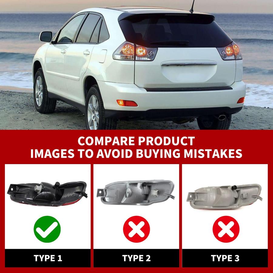 【並行輸入品】Nakkaa Tail Light Assembly Rear Bumper Light Left Side Compatibl_5