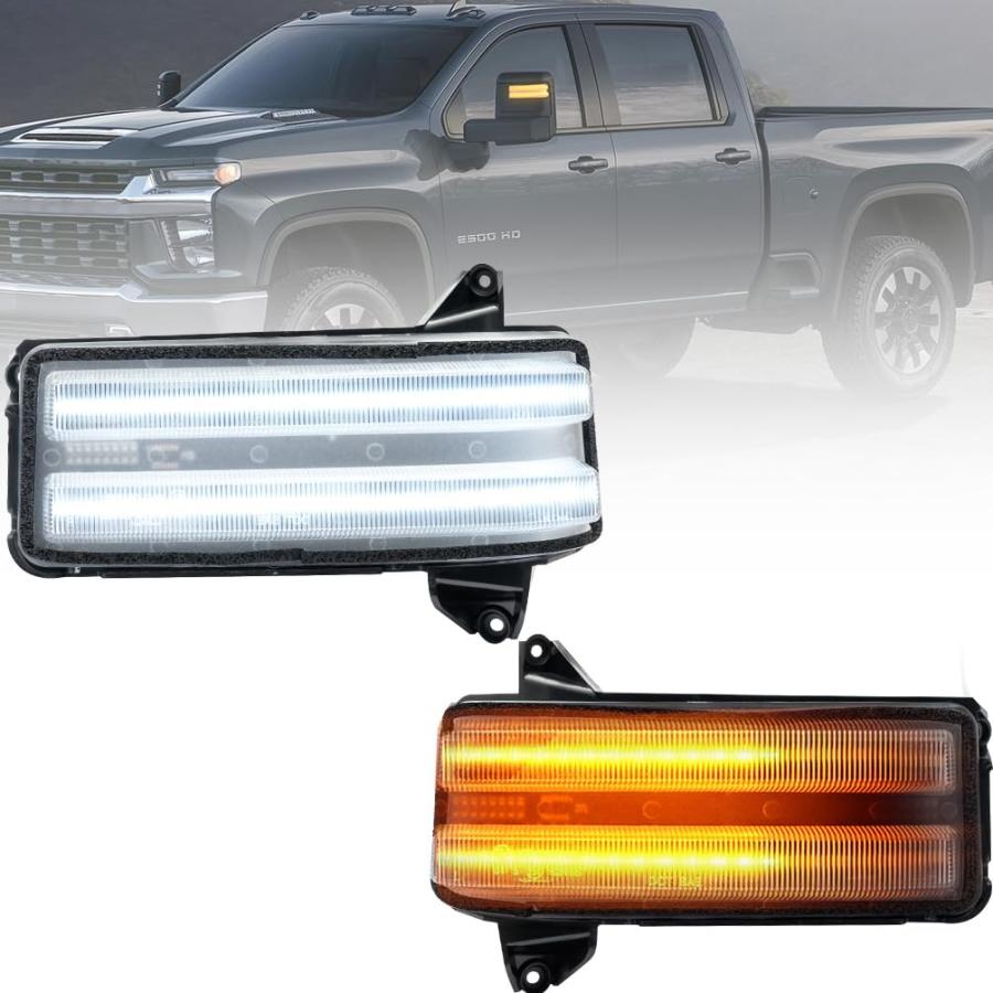 【並行輸入品】NJSBYL Side Mirror Light Kits for 2020 2023 GMC Sierra 2500HD 35_2