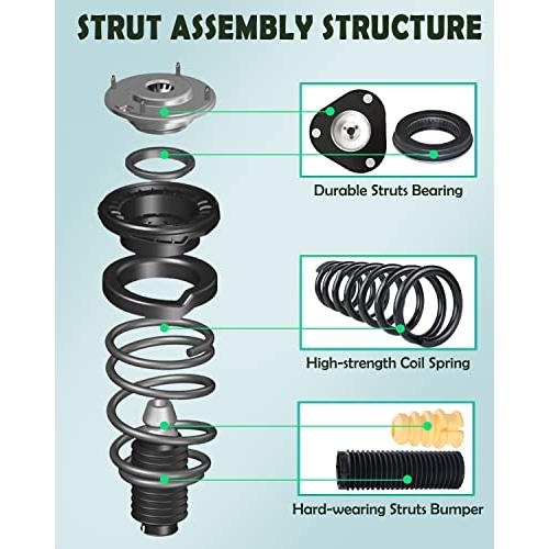【並行輸入品】SCITOO Front Complete Struts Spring Assembly Rear Shocks Strutsの画像